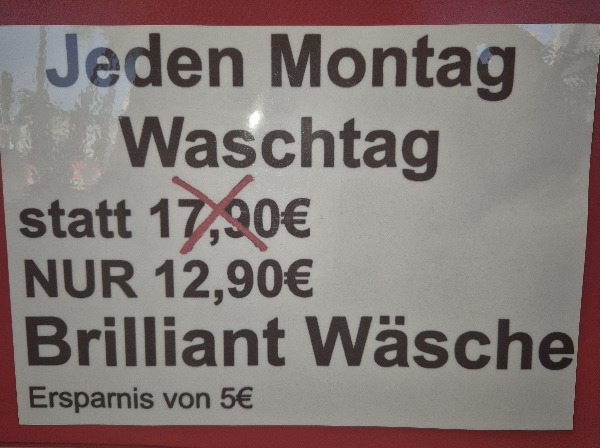 Jeden Montag. Wen keine Zeit Montag ticken kaufen und z.B. morgen einlösen.
